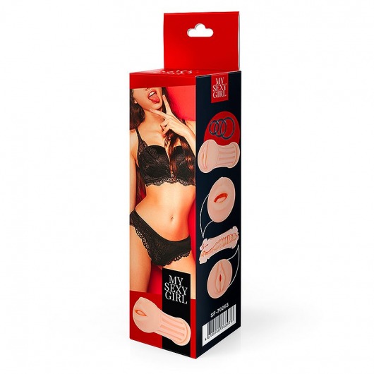 Двусторонний мастурбатор - ротик и вагина - Bior toys - в Брянске купить с доставкой