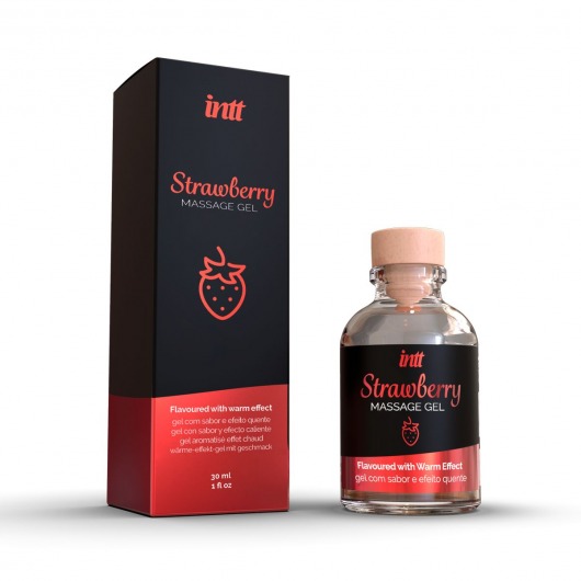 Массажный гель с ароматом клубники Strawberry - 30 мл. - INTT - купить с доставкой в Брянске