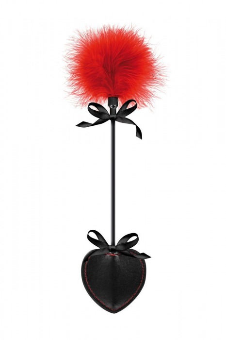 Стек с пуховкой Sweet Caress Feather Whip - 44 см. - Sweet Caress - купить с доставкой в Брянске