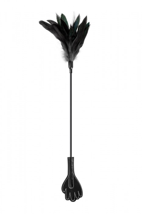 Двусторонний стек-щекоталка Sweet Caress Feather Whip - 58 см. - Sweet Caress - купить с доставкой в Брянске