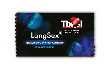 Пролонгирующий крем LongSex в одноразовой упаковке - 1,5 гр. - Биоритм - купить с доставкой в Брянске