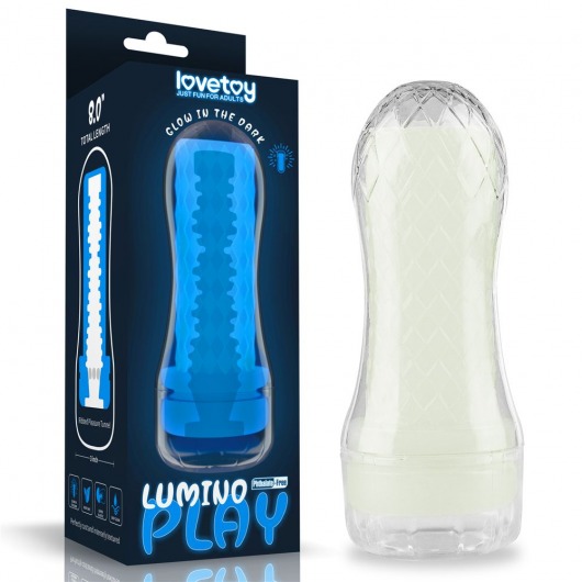 Светящийся в темноте мастурбатор Lumino Play Masturbator Ribbed - Lovetoy - в Брянске купить с доставкой