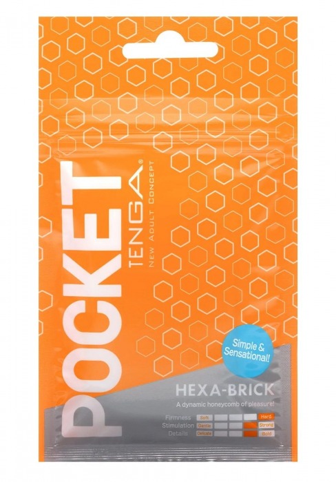 Карманный мастурбатор HEXA-BRICK - Tenga - в Брянске купить с доставкой