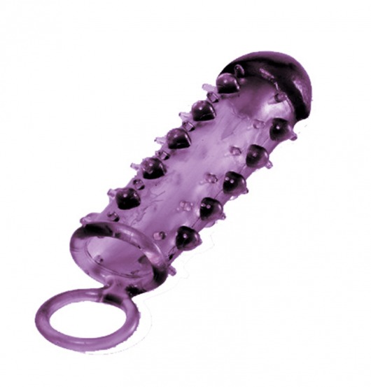 Закрытая фиолетовая насадка с пупырышками SAMURAI PENIS SLEEVE PURPLE - 14,5 см. - NMC - в Брянске купить с доставкой