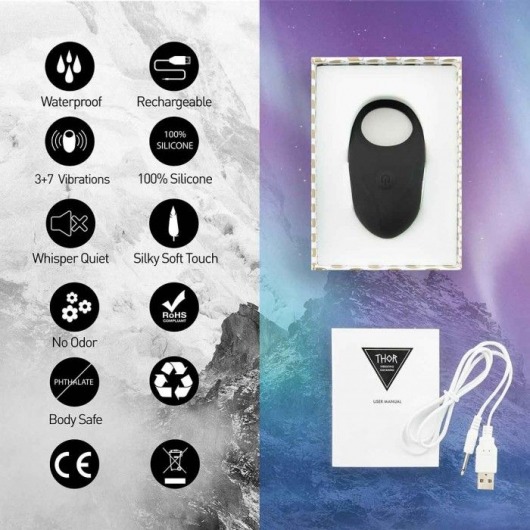 Черное эрекционное виброкольцо Thor Cockring - FeelzToys - в Брянске купить с доставкой Черное эрекционное виброкольцо Thor Cockring - FeelzToys - в Брянске купить с доставкой