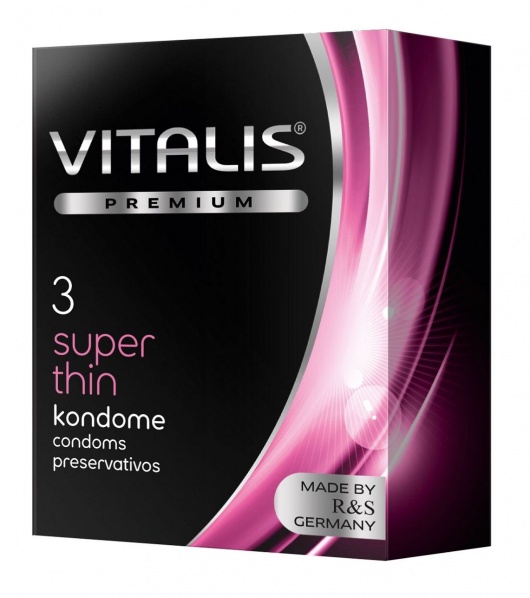 Ультратонкие презервативы VITALIS PREMIUM super thin - 3 шт. - Vitalis - купить с доставкой в Брянске