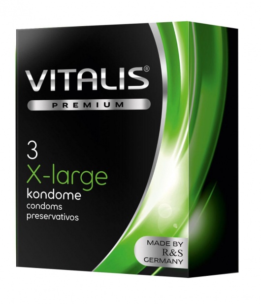 Презервативы увеличенного размера VITALIS PREMIUM x-large - 3 шт. - Vitalis - купить с доставкой в Брянске