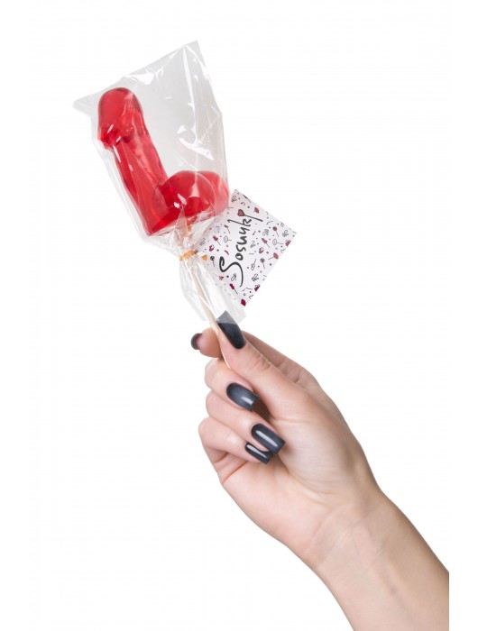 Красный леденец в форме фаллоса со вкусом виски - Sosuчki - купить с доставкой в Брянске