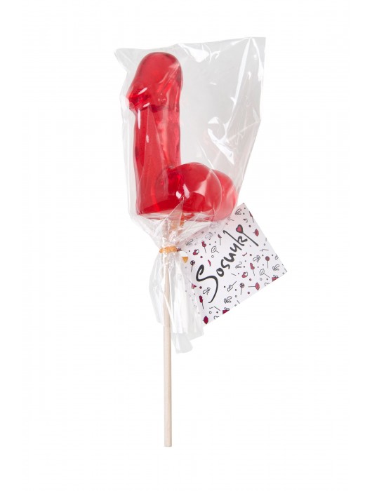Красный леденец в форме фаллоса со вкусом виски - Sosuчki - купить с доставкой в Брянске
