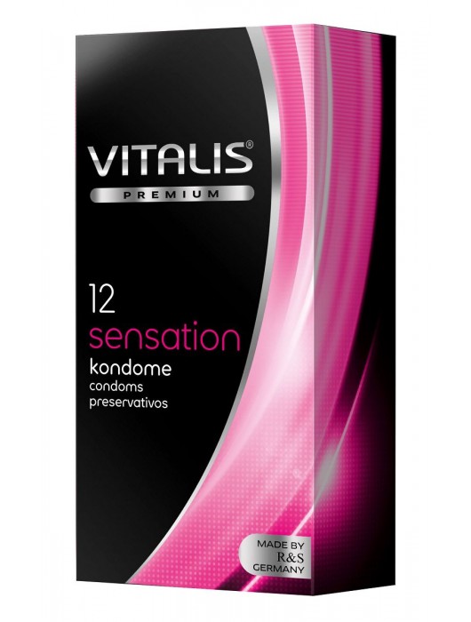 Презервативы VITALIS PREMIUM sensation с пупырышками и кольцами - 12 шт. - Vitalis - купить с доставкой в Брянске