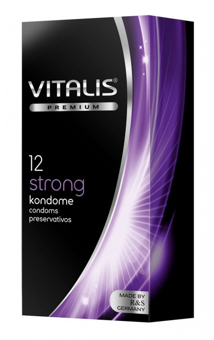 Презервативы с утолщённой стенкой VITALIS PREMIUM strong - 12 шт. - Vitalis - купить с доставкой в Брянске