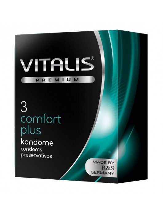 Контурные презервативы VITALIS PREMIUM comfort plus - 3 шт. - Vitalis - купить с доставкой в Брянске