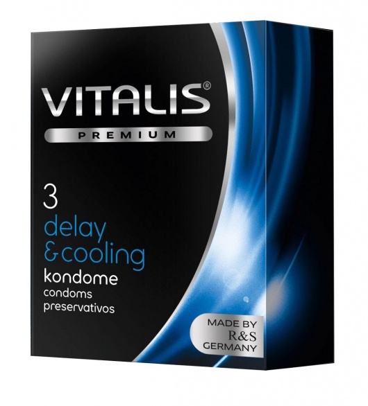 Презервативы VITALIS PREMIUM delay   cooling с охлаждающим эффектом - 3 шт. - Vitalis - купить с доставкой в Брянске