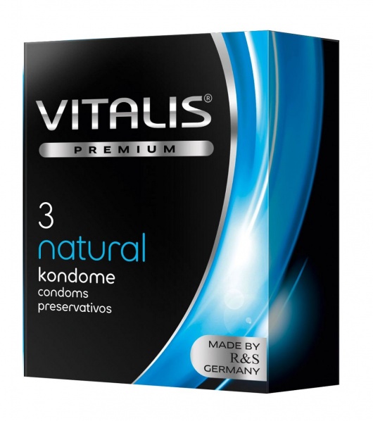 Классические презервативы VITALIS PREMIUM natural - 3 шт. - Vitalis - купить с доставкой в Брянске