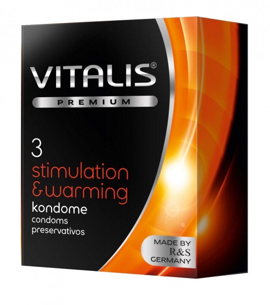 Презервативы VITALIS PREMIUM stimulation   warming с согревающим эффектом - 3 шт. - Vitalis - купить с доставкой в Брянске