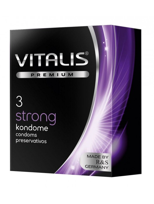 Презервативы с утолщенной стенкой VITALIS PREMIUM strong - 3 шт. - Vitalis - купить с доставкой в Брянске