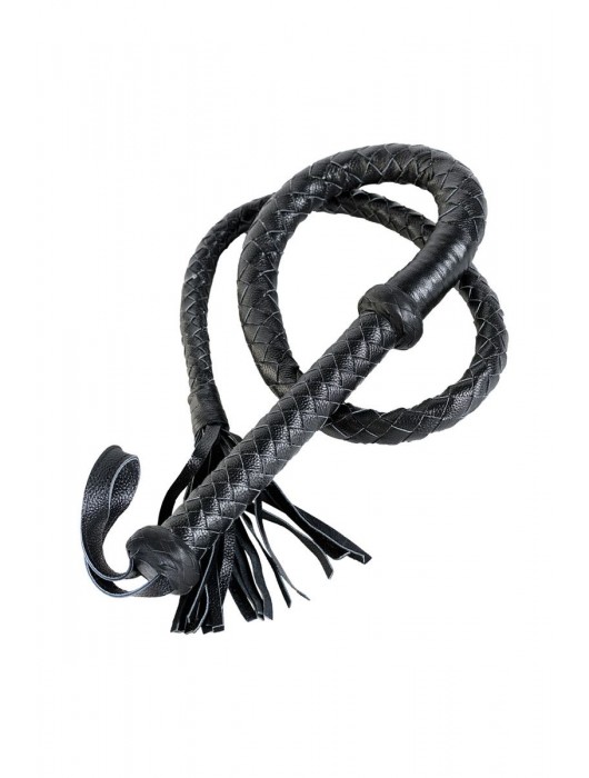 Длинный кожаный кнут с хлопушками на конце - ToyFa - купить с доставкой в Брянске