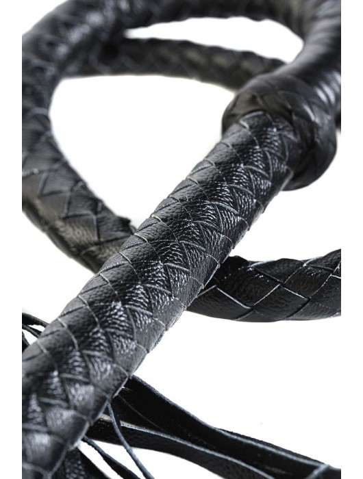 Длинный кожаный кнут с хлопушками на конце - ToyFa - купить с доставкой в Брянске