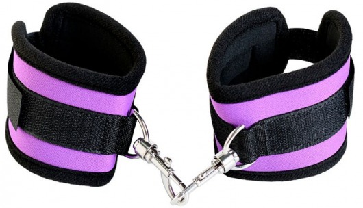 Наручники из неопрена фиолетового цвета - ToyFa - купить с доставкой в Брянске