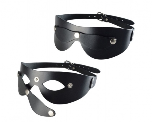 Черная кожаная маска  Новичок - Sitabella - купить с доставкой в Брянске