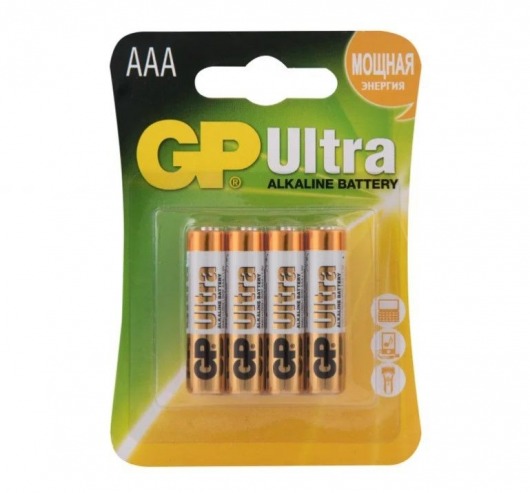 Батарейки алкалиновые GP Ultra Alkaline 24А AАA/LR03 - 4 шт. - Элементы питания - купить с доставкой в Брянске