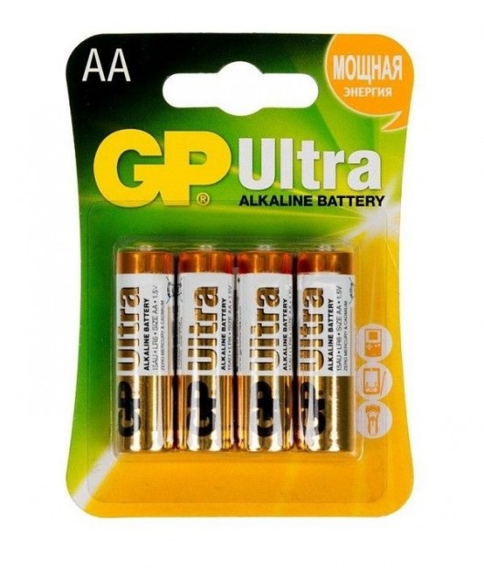 Батарейки алкалиновые GP Ultra Alkaline AA/LR6 - 4 шт. - Элементы питания - купить с доставкой в Брянске