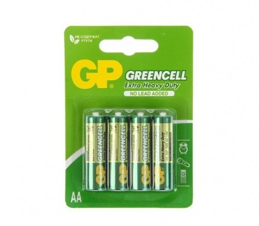 Батарейки солевые GP GreenCell AA/R6G - 4 шт. - Элементы питания - купить с доставкой в Брянске