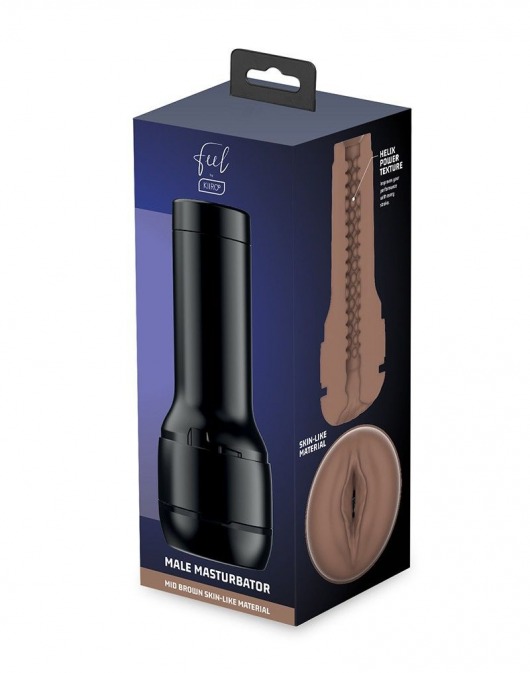 Коричневый мастурбатор-вагина Feel Stroker - Kiiroo - в Брянске купить с доставкой