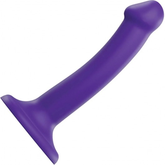 Фиолетовый фаллоимитатор-насадка Strap-On-Me Dildo Dual Density size S - 17 см. - Strap-on-me - купить с доставкой в Брянске