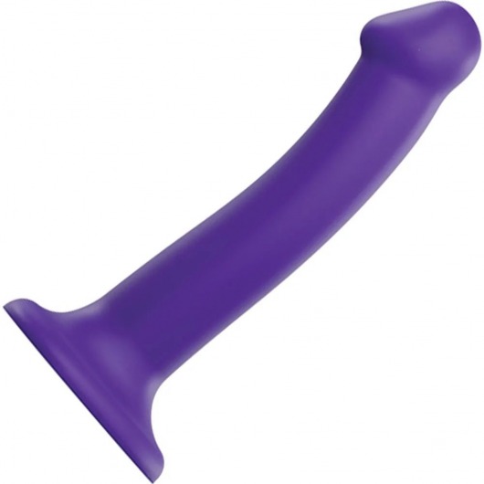 Фиолетовый фаллоимитатор-насадка Strap-On-Me Dildo Dual Density size M - 18 см. - Strap-on-me - купить с доставкой в Брянске