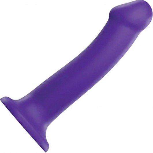 Фиолетовый фаллоимитатор-насадка Strap-On-Me Dildo Dual Density size L - 19 см. - Strap-on-me - купить с доставкой в Брянске