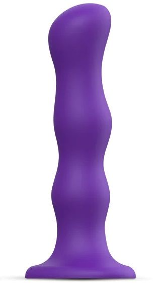 Фиолетовая насадка Strap-On-Me Dildo Geisha Balls size M - Strap-on-me - купить с доставкой в Брянске