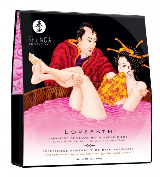 Соль для ванны Lovebath Dragon Fruit, превращающая воду в гель - 650 гр. - Shunga - купить с доставкой в Брянске