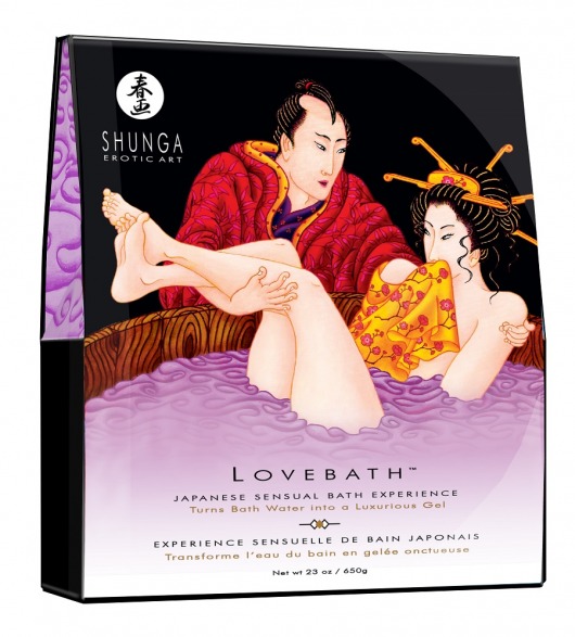 Соль для ванны Lovebath Sensual lotus, превращающая воду в гель - 650 гр. - Shunga - купить с доставкой в Брянске