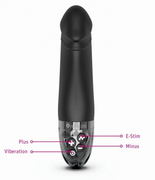 Черный вибратор с электростимуляцией Real Deal Neal - 16,5 см. - MyStim - купить с доставкой в Брянске