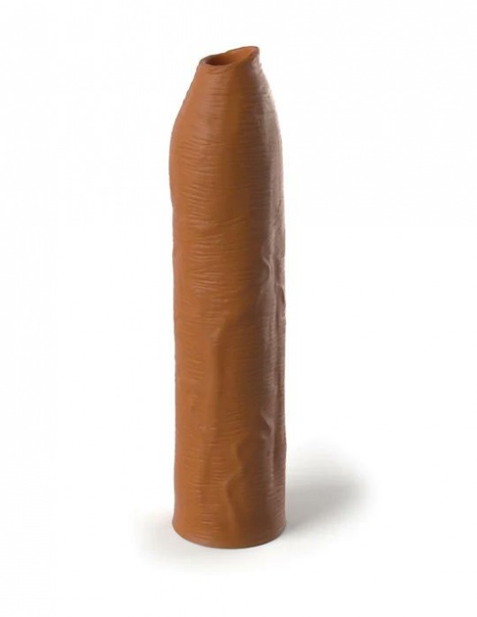 Кофейная насадка-удлинитель Uncut Silicone Penis Enhancer - 17,8 см. - Pipedream - в Брянске купить с доставкой