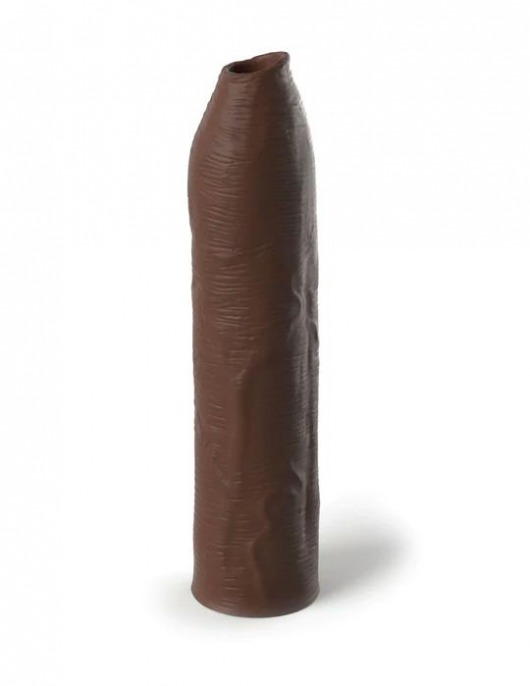 Коричневая насадка-удлинитель Uncut Silicone Penis Enhancer - 17,8 см. - Pipedream - в Брянске купить с доставкой