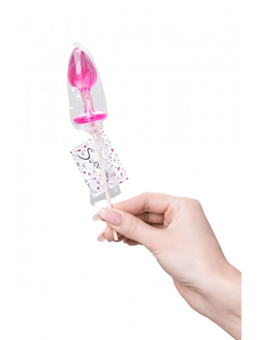 Розовый леденец  в форме анальной втулки со вкусом айриш крим - 29 гр. - Sosuчki - купить с доставкой в Брянске