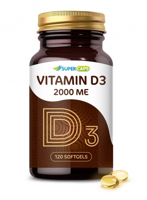 Пищевая добавка SuperCaps VITAMIN D3 2000 ME - 120 капсул - SuperCaps - купить с доставкой в Брянске