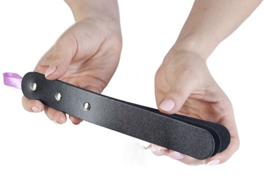 Черный мини-пэддл из трех слоев кожи - Лунный свет - купить с доставкой в Брянске