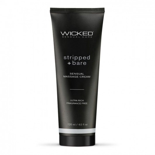 Массажный легкий крем WICKED Stripped plus Bare - 120 мл. - Wicked - купить с доставкой в Брянске