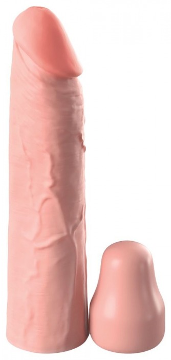 Телесная насадка-удлинитель 1 Inch Silicone X-tension - 17,8 см. - Pipedream - в Брянске купить с доставкой