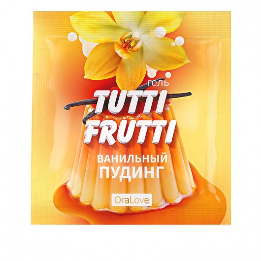 Пробник гель-смазки Tutti-frutti со вкусом ванильного пудинга - 4 гр. - Биоритм - купить с доставкой в Брянске