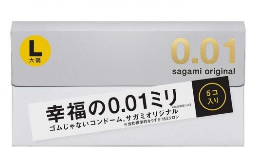 Презервативы Sagami Original 0.02 L-size увеличенного размера - 5 шт. - Sagami - купить с доставкой в Брянске