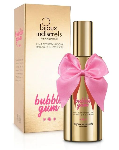 Гель с ароматом жвачки Bubblegum 2-in-1 Scented Silicone Massage And Intimate Gel - 100 мл. - Bijoux Indiscrets - купить с доставкой в Брянске