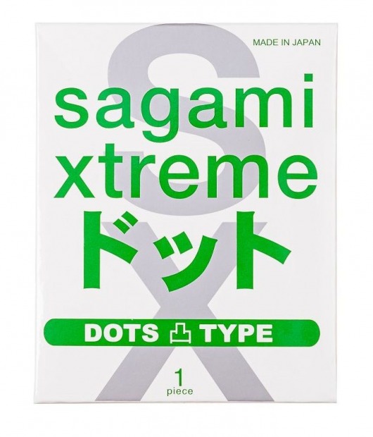 Презерватив Sagami Xtreme Type-E с точками - 1 шт. - Sagami - купить с доставкой в Брянске