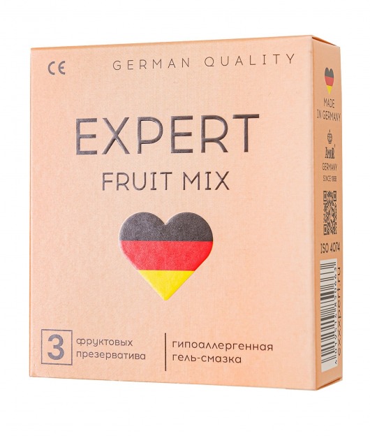 Ароматизированные презервативы EXPERT Fruit Mix - 3 шт. - Expert - купить с доставкой в Брянске