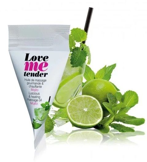 Съедобное согревающее массажное масло Love Me Tender Mojito с ароматом мохито - 10 мл. - Love to Love - купить с доставкой в Брянске