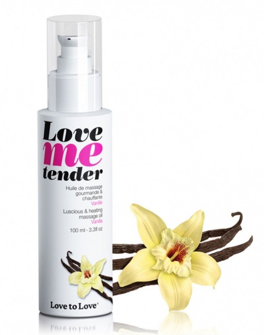 Съедобное согревающее массажное масло Love Me Tender Vanilla с ароматом ванили - 100 мл. - Love to Love - купить с доставкой в Брянске