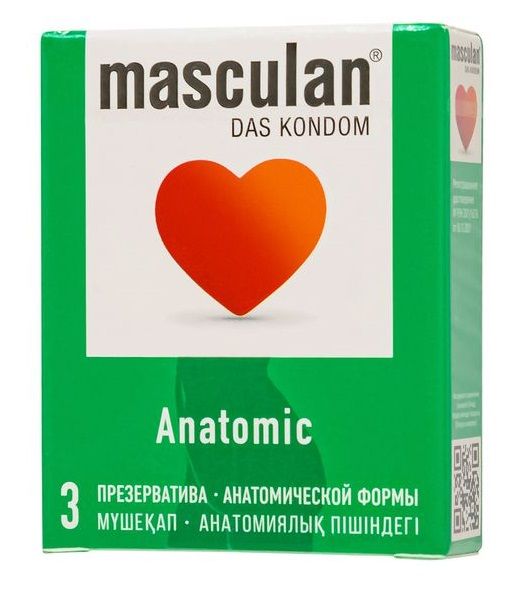 Презервативы анатомической формы Masculan Anatomic - 3 шт. - Masculan - купить с доставкой в Брянске